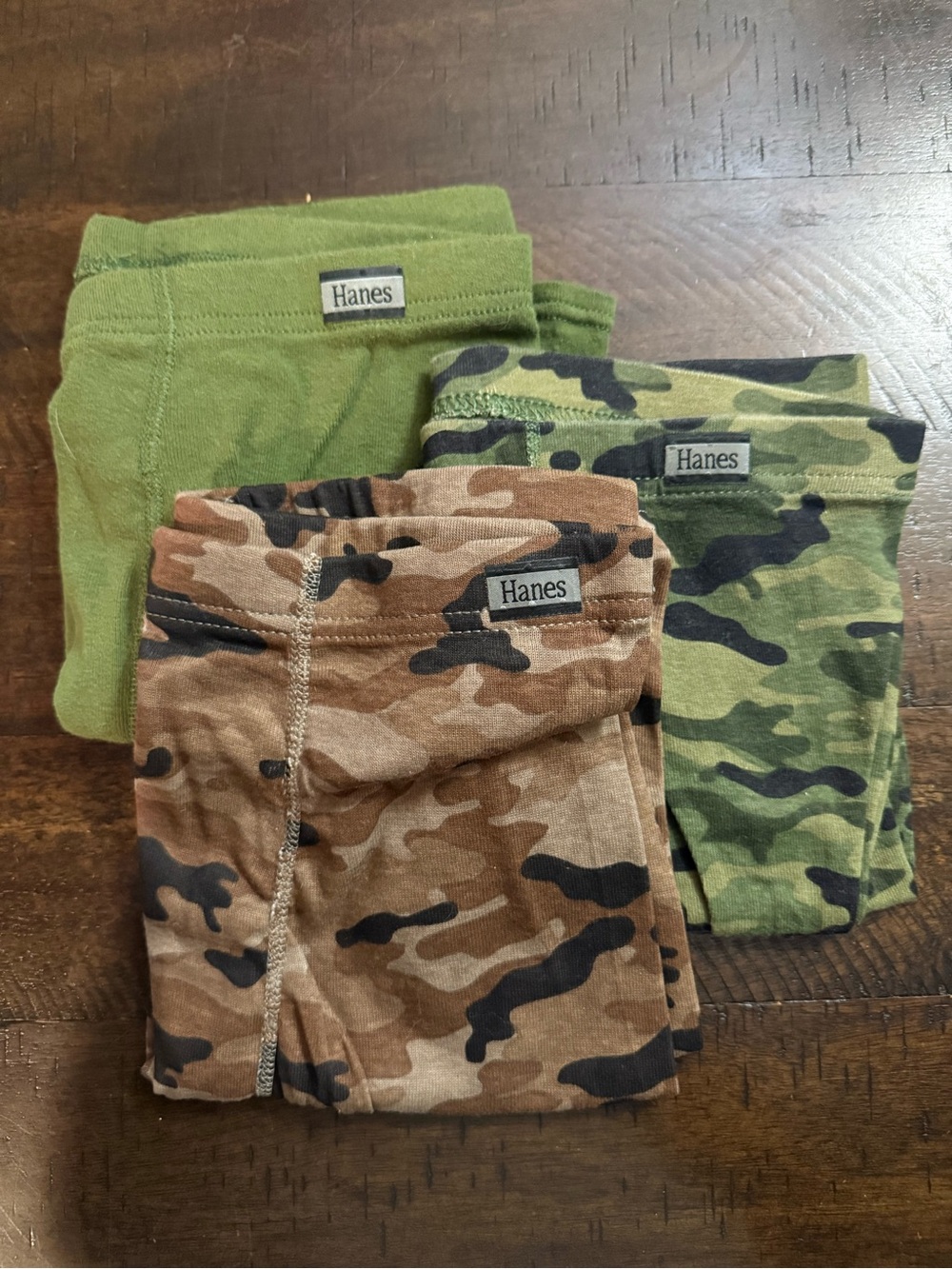 Hanes Men's Boxer Briefs 3-Pack - Olive, Green Camo & Brown Camo